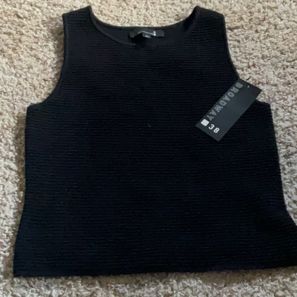 Broadway 38 Black Ribbed tank top size small